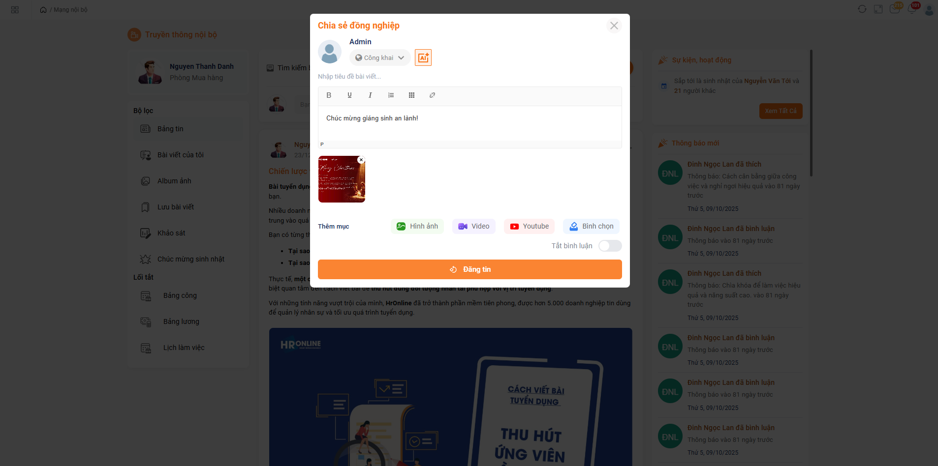 Tạo bài viết với AI