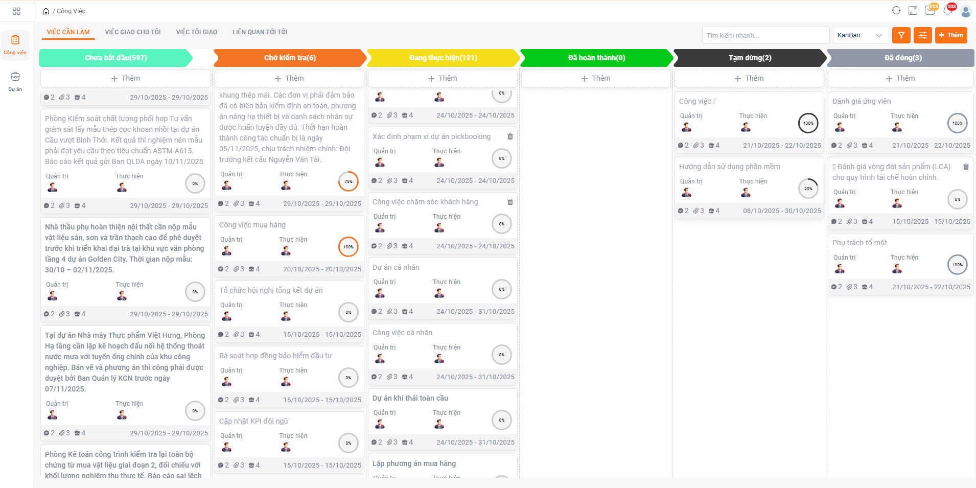 Quản lý danh sách công việc