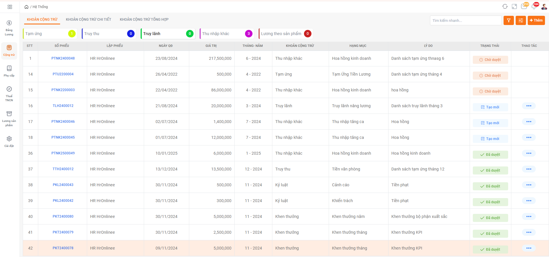 Truy thu, truy lãnh