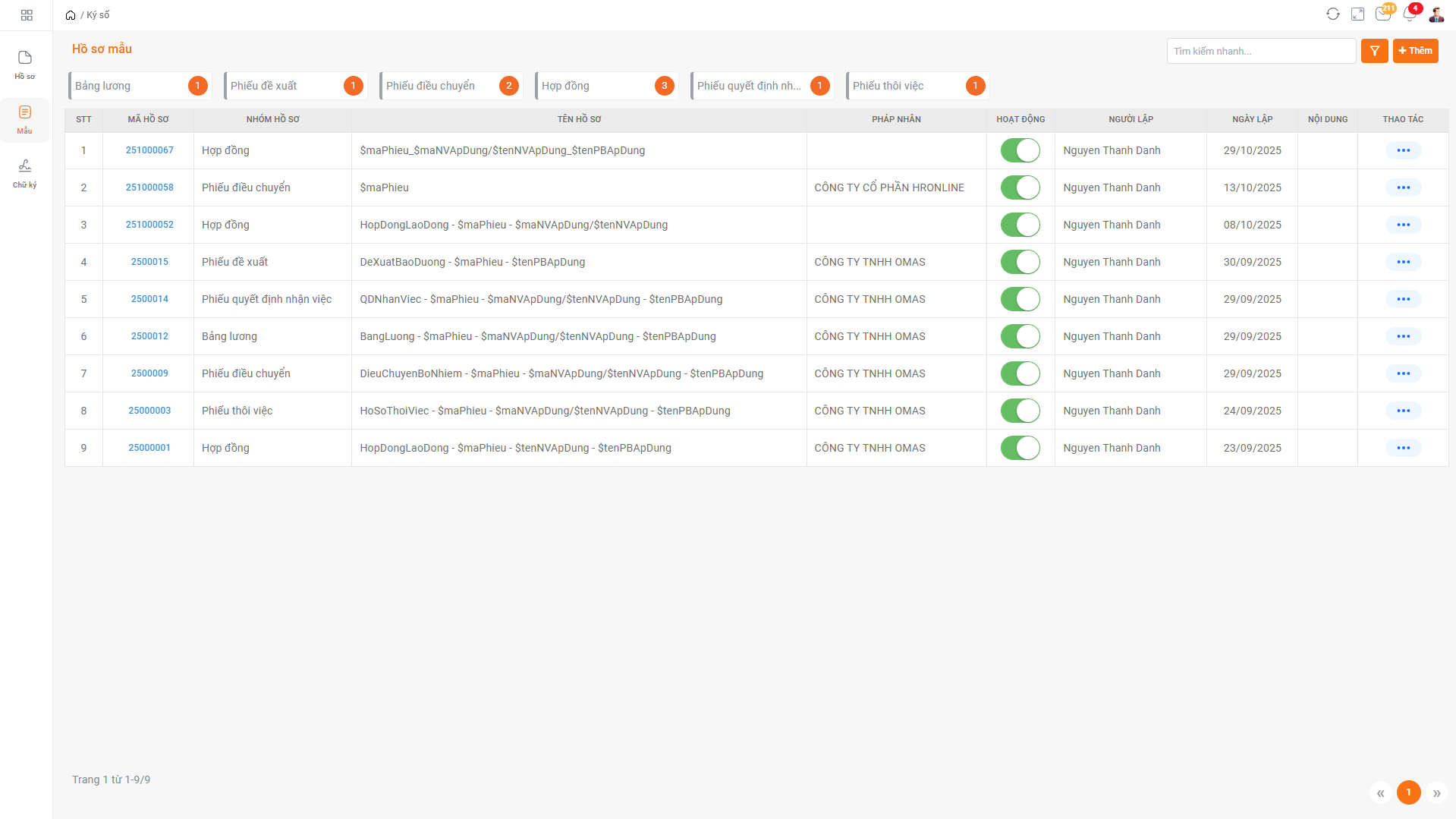 Lưu trữ và khai thác tài liệu đã ký