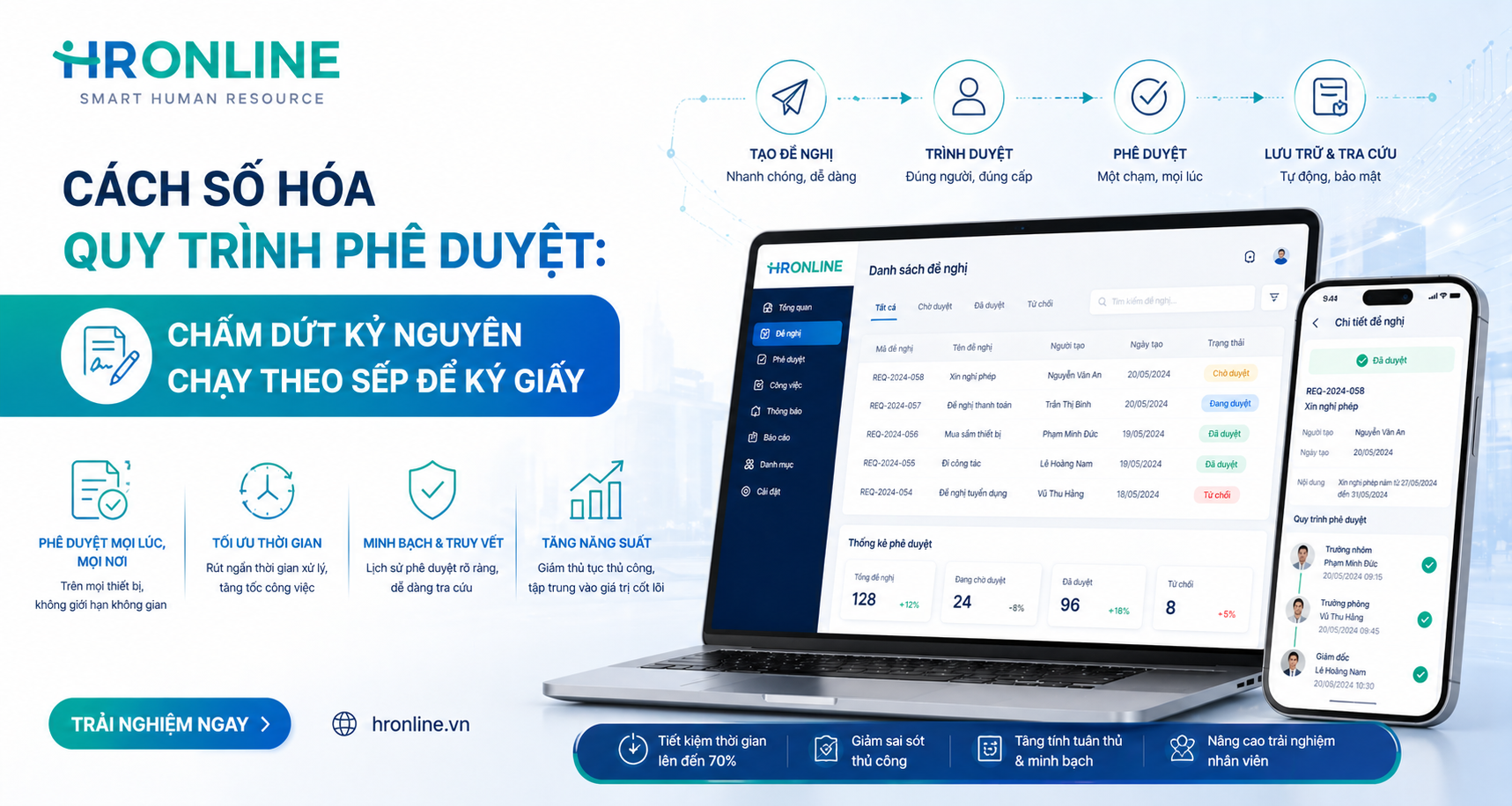 CÁCH SỐ HÓA QUY TRÌNH PHÊ DUYỆT: CHẤM DỨT KỶ NGUYÊN CHẠY THEO SẾP ĐỂ KÝ GIẤY | HrOnline Blog