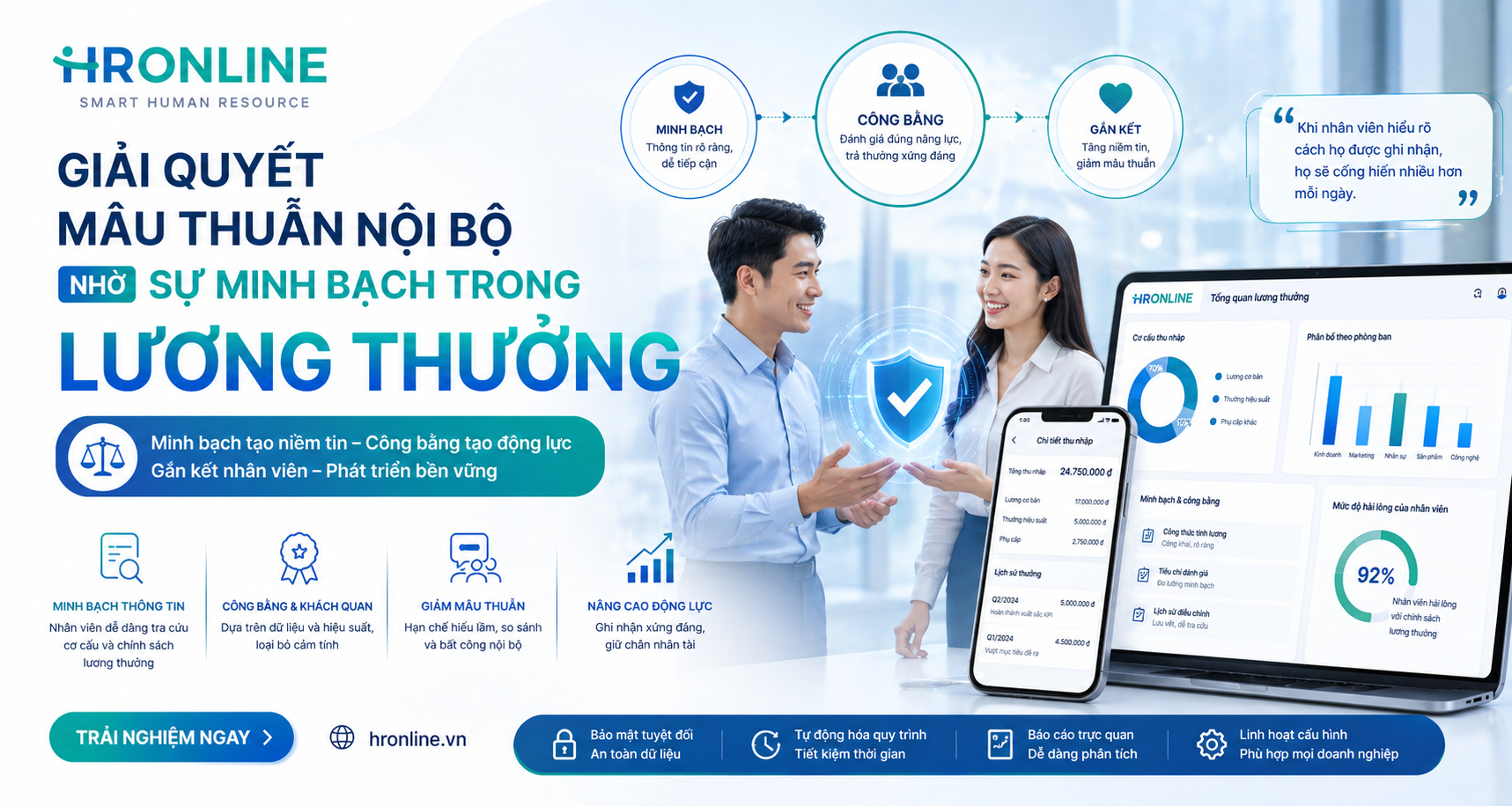 GIẢI QUYẾT MÂU THUẪN NỘI BỘ NHỜ SỰ MINH BẠCH TRONG LƯƠNG THƯỞNG | HrOnline Blog