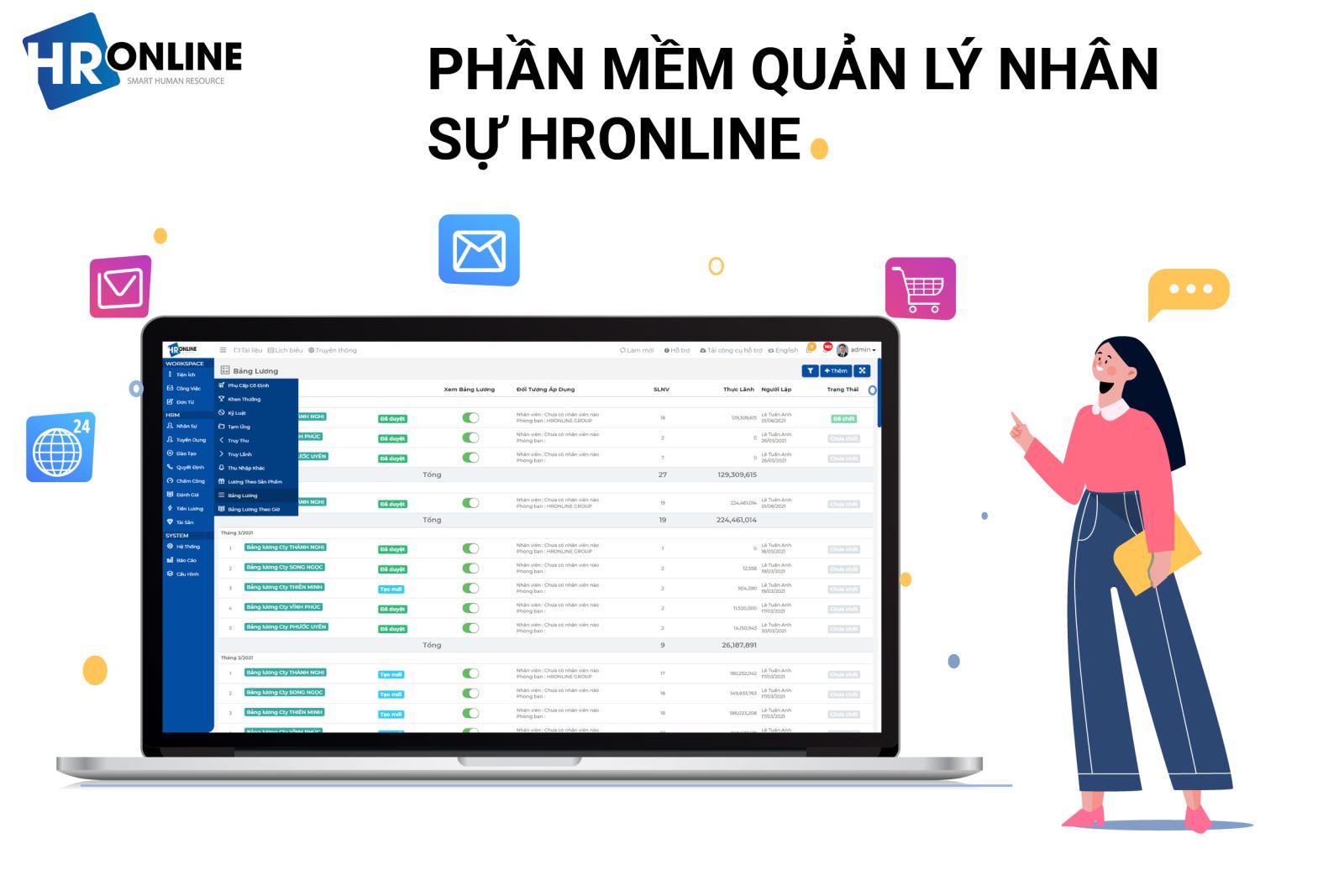 Phần mềm quản lý nhân sự HrOnline