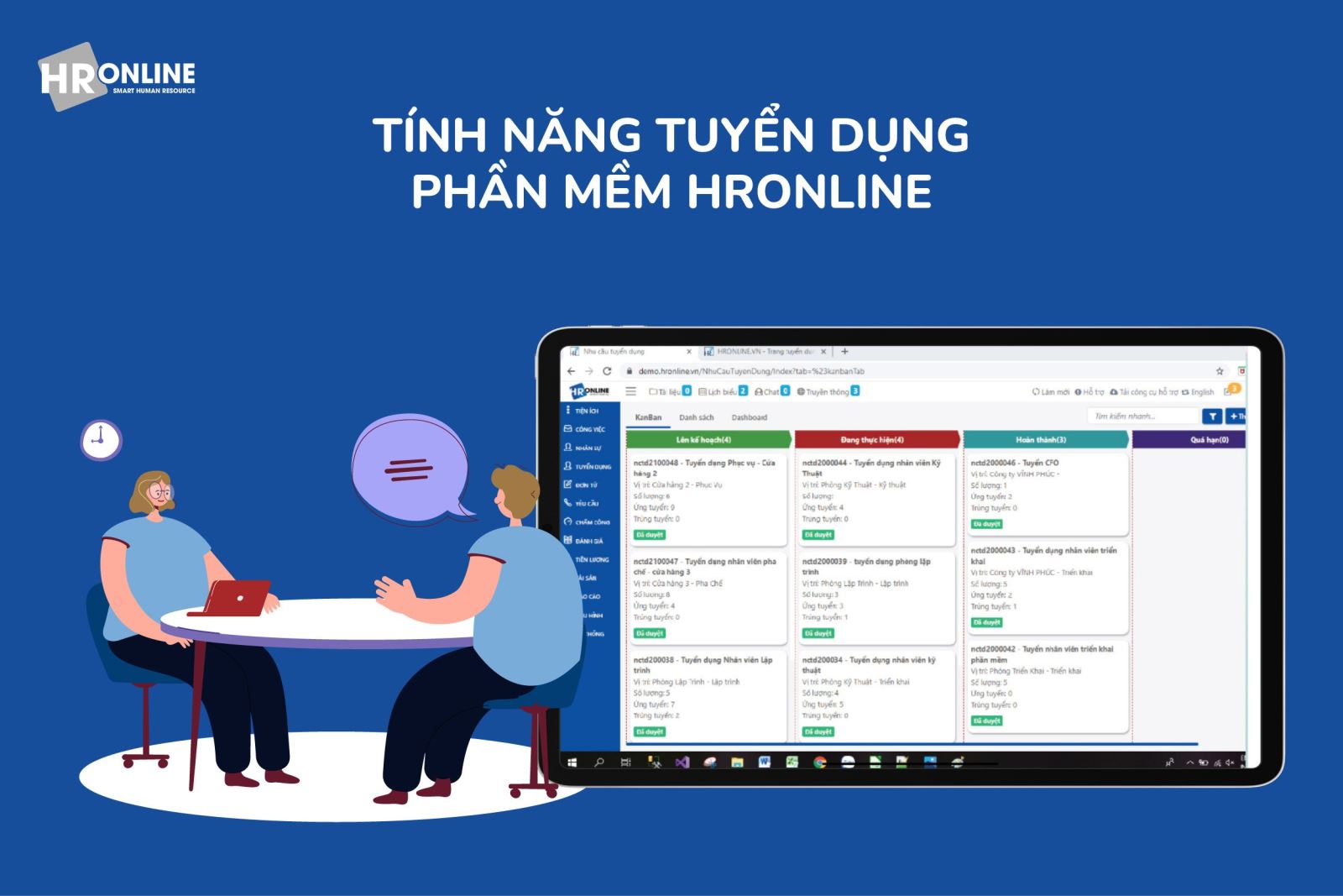 Tuyển dụng nhanh chóng trên HrOnline